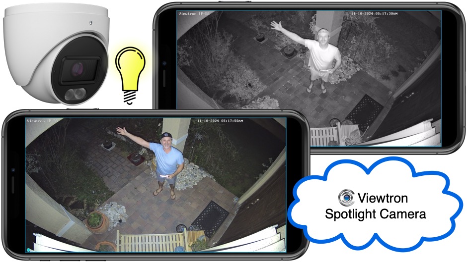 Security Camera with Light Mobile App View