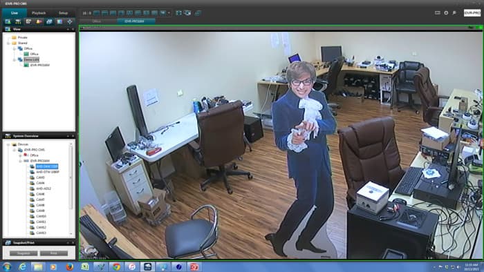 720p AHD CCTV Camera Live View via iDVR-PRO CMS Software