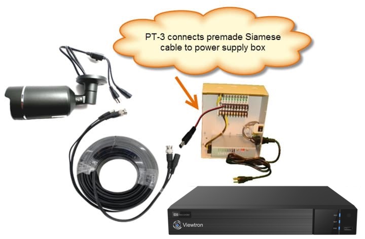 12V DC Power Cable Lead Connect to Power Supply Box