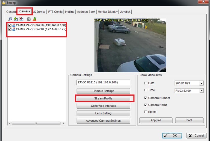 IP Camera Software Dual Stream Setup