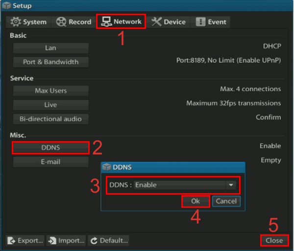 ddns setup for dvr