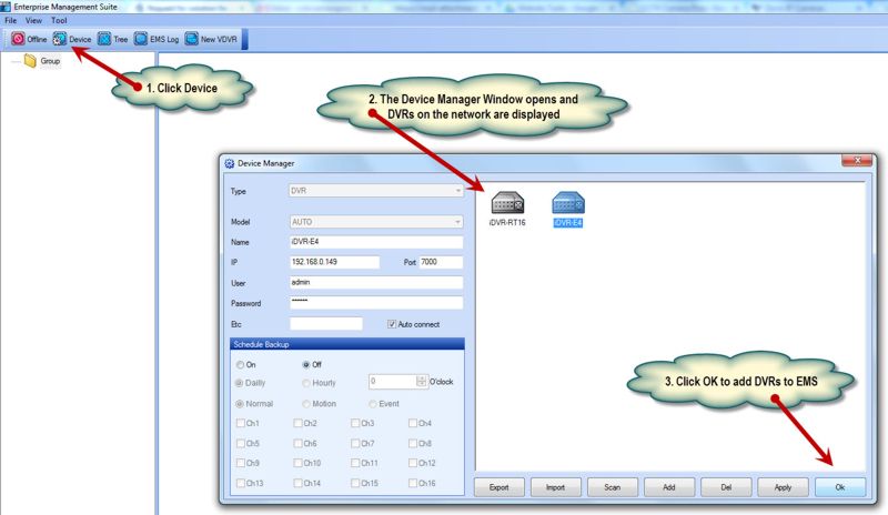 Surveillance DVR Network Search