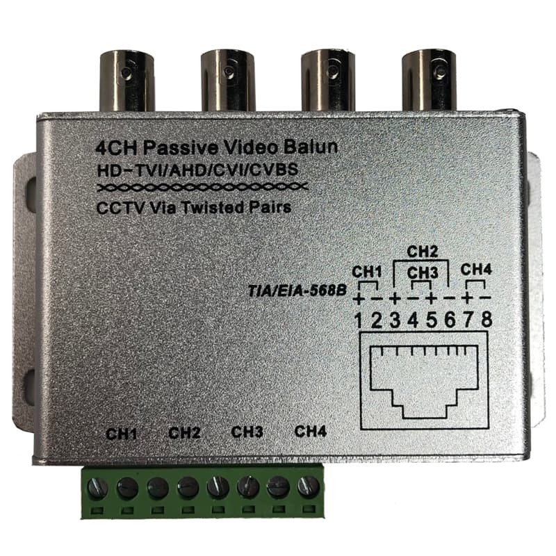 bnc to rj45 balun with power connector